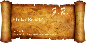 Finta Renátó névjegykártya