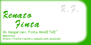 renato finta business card